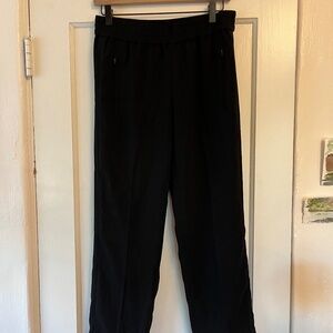Black Tory Burch Size 0 Elastic Waist Trousers